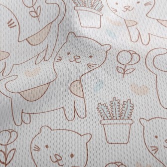 Adorable Spotted Cat Athletic Mesh Flat Back