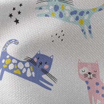 Contrast Color Childish Cat Waterproof Canvas