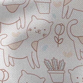 Adorable Spotted Cat Waterproof Canvas