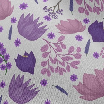 Elegant Blooming Flowers Chiffon