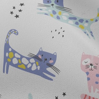 Contrast Color Childish Cat Chiffon