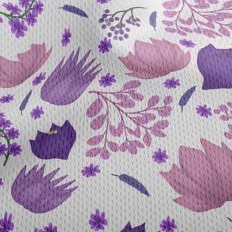 Elegant Blooming Flowers Athletic Mesh Flat Back