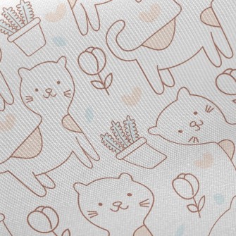 Adorable Spotted Cat Twill