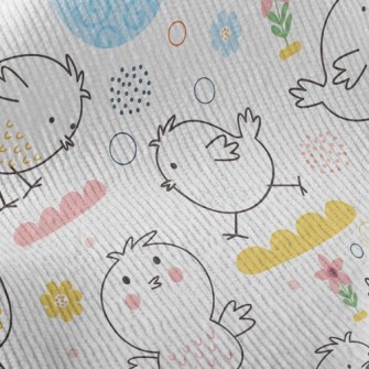 Lively Chick Painted Eggs Standard Corduroy