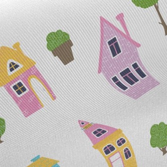 Fairy Tale House Building Twill