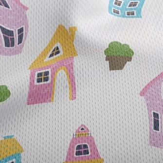 Fairy Tale House Building Athletic Mesh Flat Back