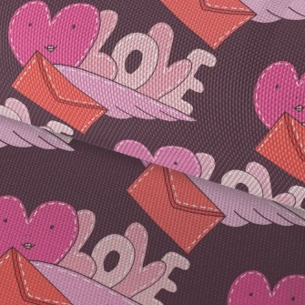 Hearts And Envelopes Waterproof Oxford