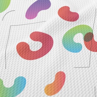 Gradient Curved Shape Birdseye Piqué