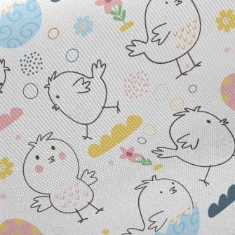 Lively Chick Painted Eggs Twill