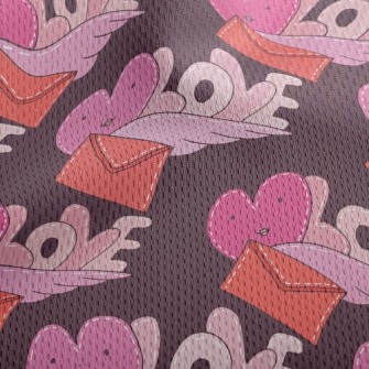 Hearts And Envelopes Athletic Mesh Flat Back