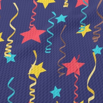 Happy Star Ribbon Birdseye Piqué