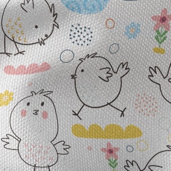 Lively Chick Painted Eggs Waterproof Canvas