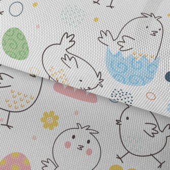 Lively Chick Painted Eggs Waterproof Oxford