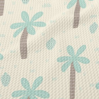 Cute Coconut Tree Birdseye Piqué