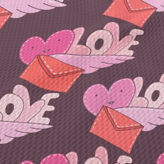 Hearts And Envelopes Birdseye Piqué