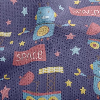Robotic Space Satellite Athletic Mesh Flat Back