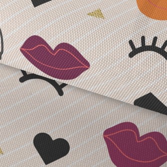 Closed Eyes And Red Lips Waterproof Oxford