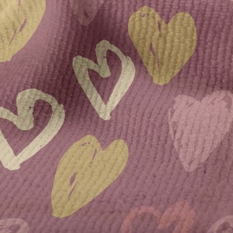 Crayon Doodle Hearts Terry