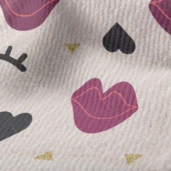 Closed Eyes And Red Lips Terry