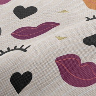 Closed Eyes And Red Lips Performance Linen