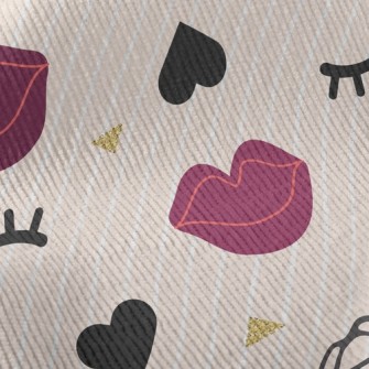 Closed Eyes And Red Lips Standard Corduroy