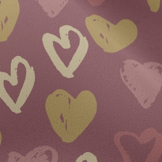 Crayon Doodle Hearts Chiffon