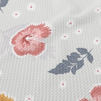 Soft Felt Flowers Birdseye Piqué