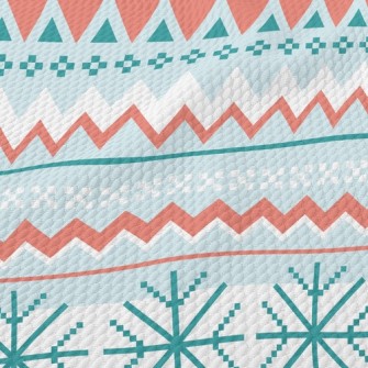 Snowflake Warm Christmas Birdseye Piqué