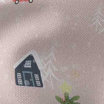 Cozy Snow Cabin Waterproof Canvas