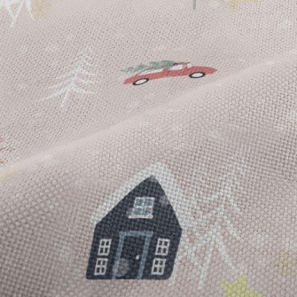 Cozy Snow Cabin Performance Linen