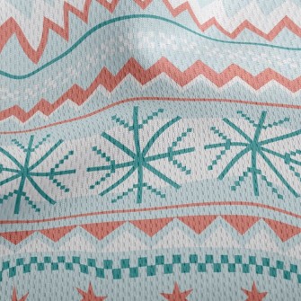 Snowflake Warm Christmas Athletic Mesh Flat Back