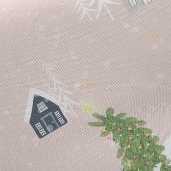 Cozy Snow Cabin Twill