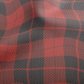 Classic Two-color Plaid Athletic Mesh Flat Back
