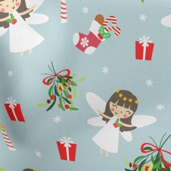 Christmas Pure White Angel Stretch Ponte