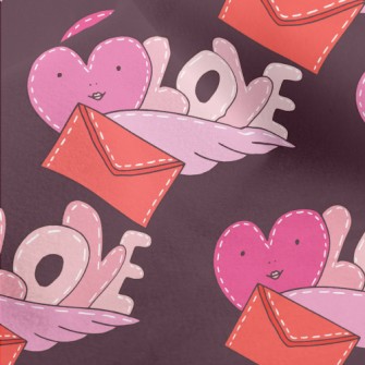 Hearts And Envelopes Micro Fleece