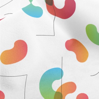 Gradient Curved Shape Micro Fleece