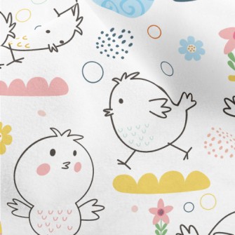 Lively Chick Painted Eggs Micro Fleece