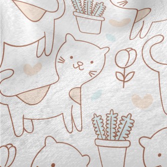 Adorable Spotted Cat Minky