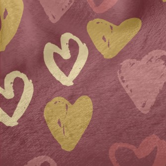 Crayon Doodle Hearts Minky