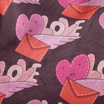 Hearts And Envelopes Minky