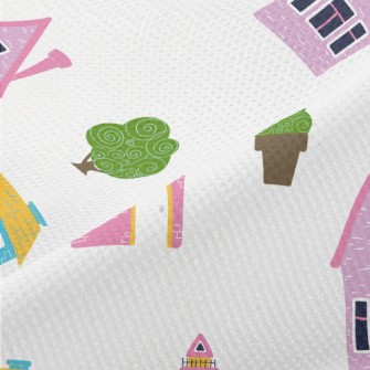 Fairy Tale House Building Piqué