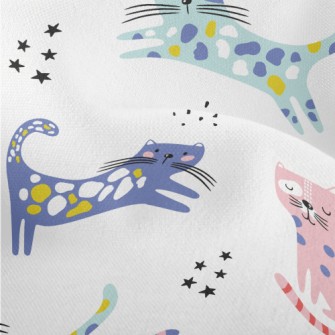 Contrast Color Childish Cat Lightweight Performance Linen