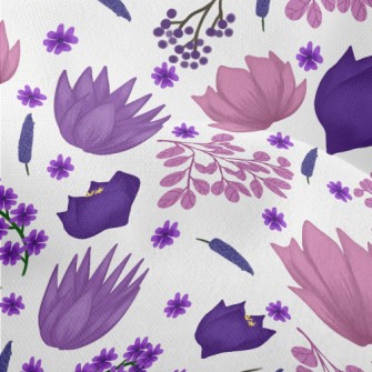 Elegant Blooming Flowers Lightweight Performance Linen