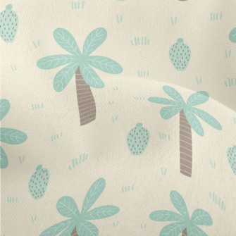 Cute Coconut Tree Lightweight Performance Linen