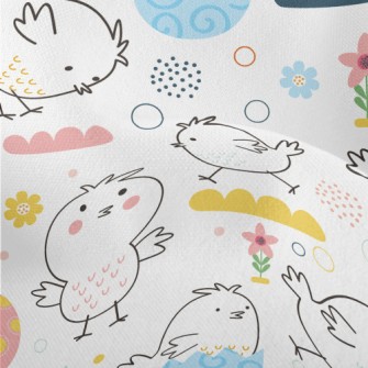 Lively Chick Painted Eggs Lightweight Performance Linen