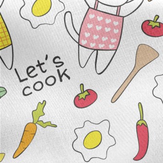 Cooking Cat Jersey Backed Fleece