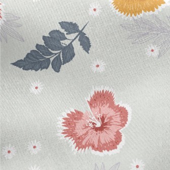 Soft Felt Flowers Jersey Backed Fleece