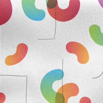 Gradient Curved Shape Jersey Backed Fleece