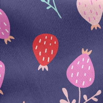 Cute Plum Tree Jersey Backed Fleece