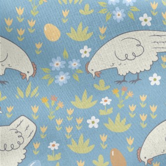 Hens Lay Eggs Jersey Backed Fleece